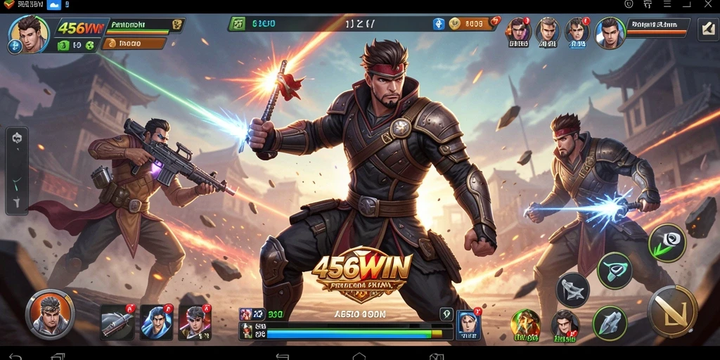 Screenshot gameplay 456WIN menampilkan aksi pertarungan yang mendebarkan.