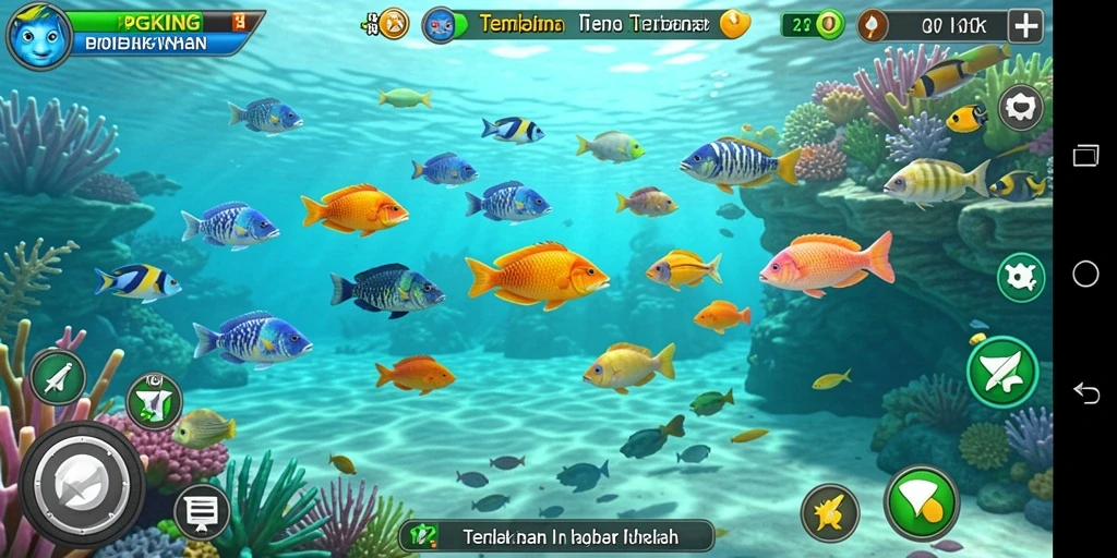 Screenshot gameplay PGKING dengan aksi Tembak Ikan yang seru.