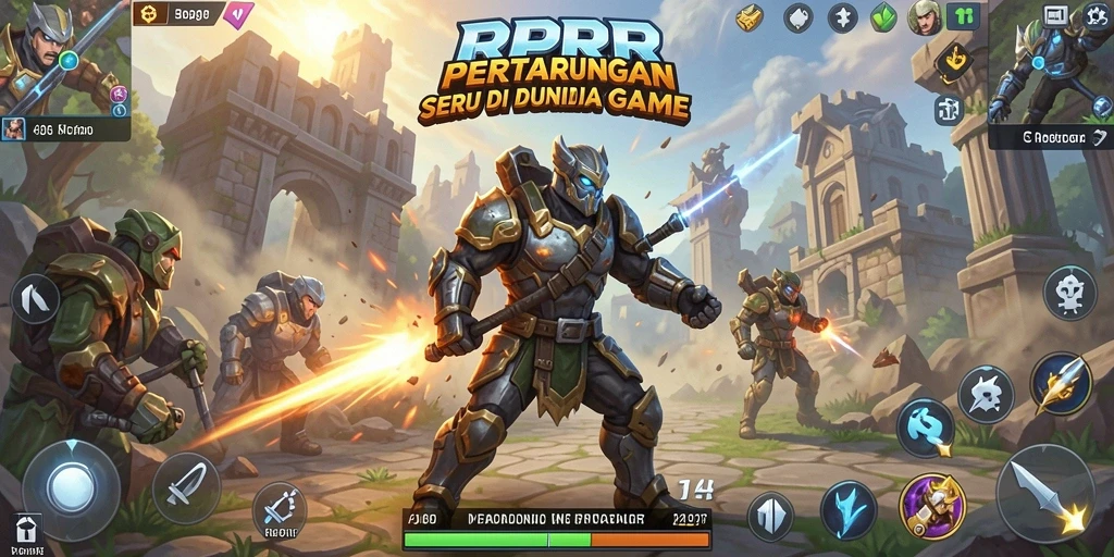 Tangkapan layar gameplay RPRR menampilkan aksi pertarungan yang seru dan karakter yang dinamis.