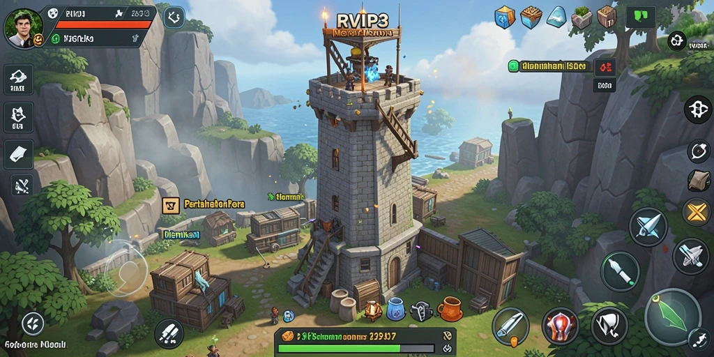 Gameplay RVIP3 yang seru dalam genre Tower Defense.