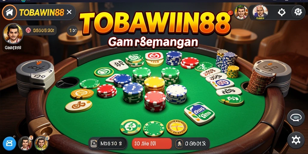 Tampilan gameplay Gaple yang seru dan interaktif di TOBAWIN88.