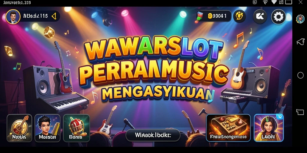 Tampilan gameplay WAWARSLOT dengan berbagai lagu dan tantangan.